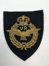 Load image into Gallery viewer, British RAF Bullion Embroidered Blazer Badge - Royal Air Force Volunteer Reserve
