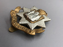 Load image into Gallery viewer, Original WW2 British Army East Surrey Regiment Cap Badge
