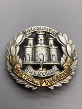 Load image into Gallery viewer, Original British Army WW2 Northamptonshire Regiment Cap Badge
