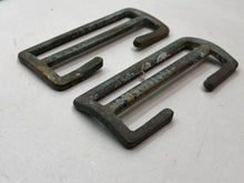 Load image into Gallery viewer, Original WW2 British Army Small Pack / Large Pack Strap Brass Buckles
