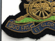 Load image into Gallery viewer, British Army Bullion Embroidered Blazer Badge - Royal Artillery
