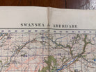 Original WW2 British Army GSGS OS Map of Great Britain - Swansea & Aberdare - The Militaria Shop