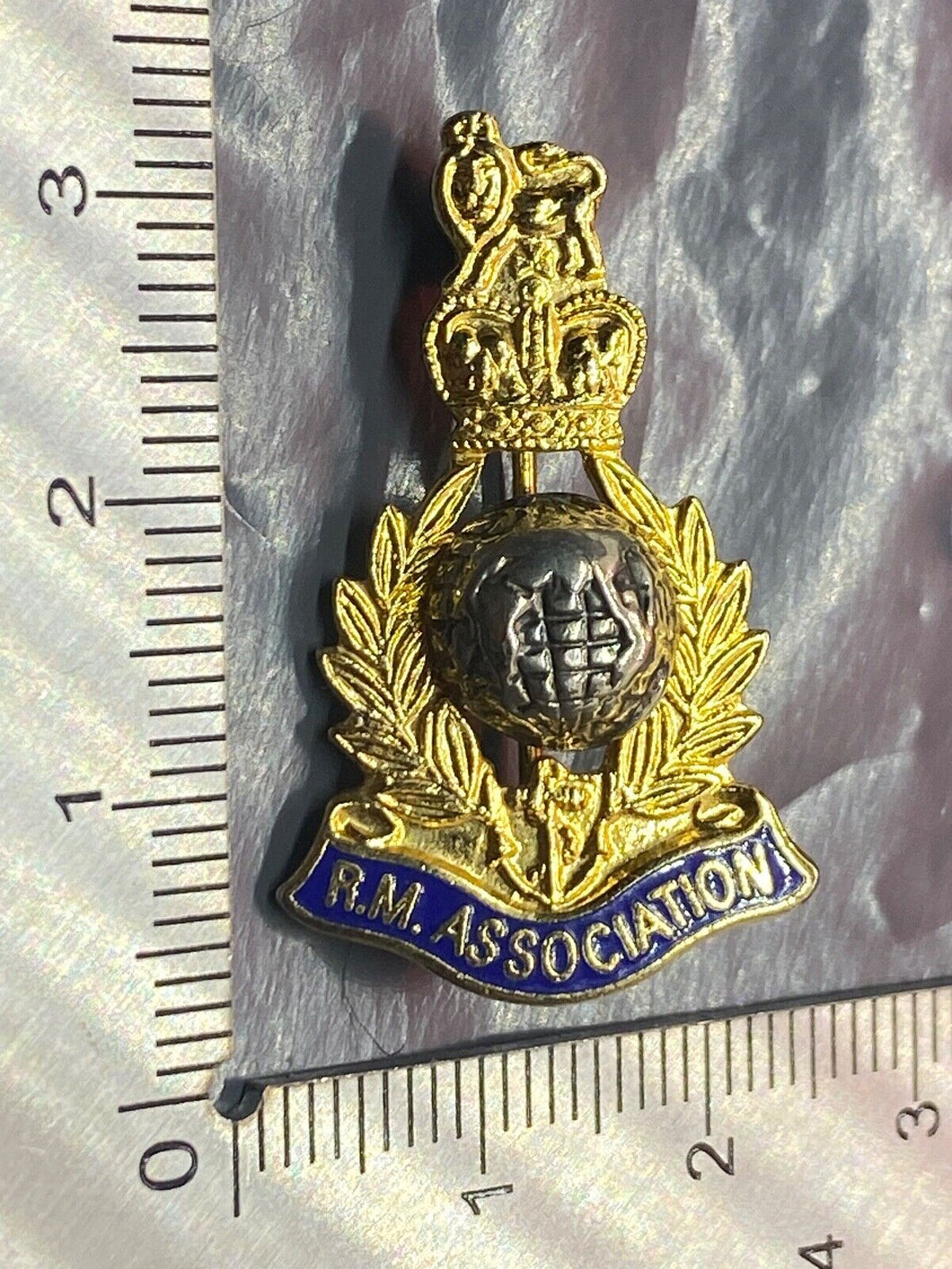 British Army Enamel and Gilt Royal Marines Association Membership Badge