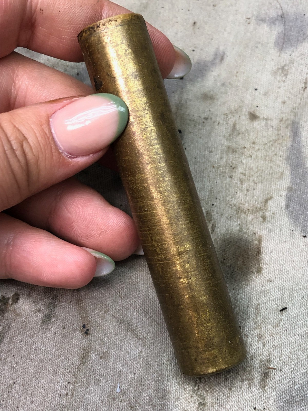 Original WW1 British Army SMLE Enfield Brass Oil Bottle - P-H Maker Marked - The Militaria Shop