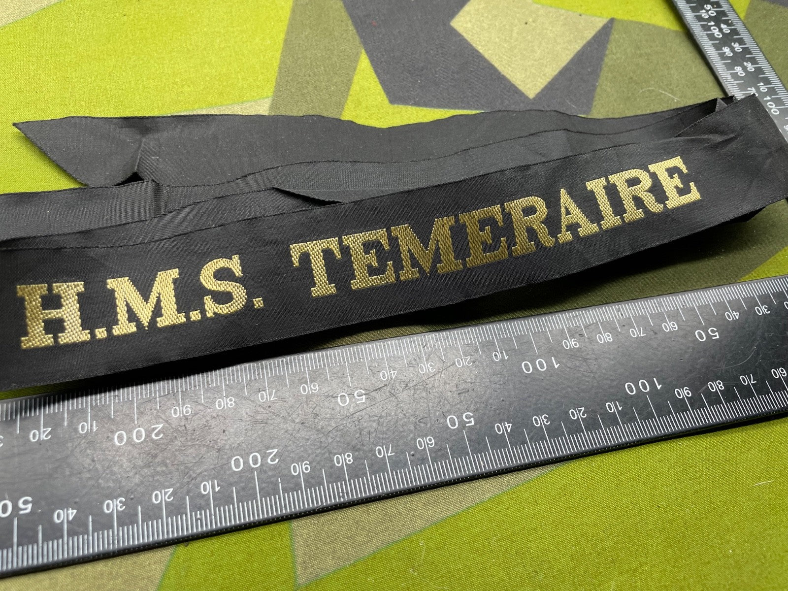 Original British Royal Navy HMCS Temeraire - Cap Tally | For Sale | The ...