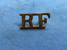 Load image into Gallery viewer, Original WW2 British Army Royal Fusiliers Brass Shoulder Title
