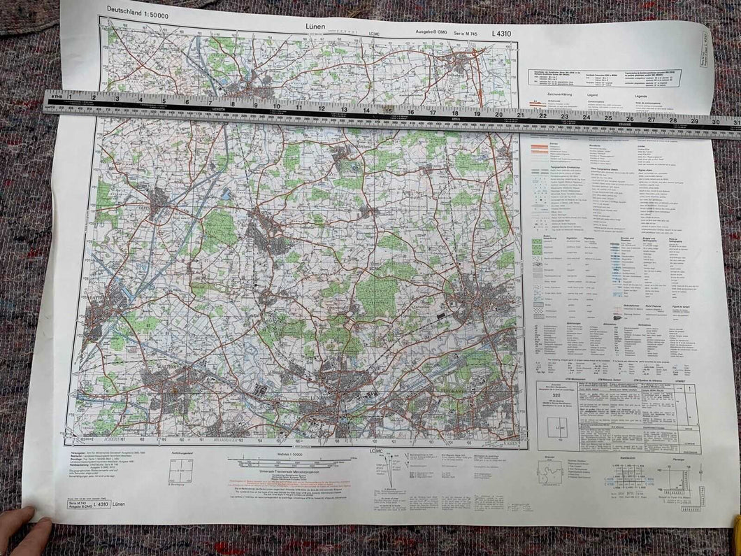 1980s German Military Map of Germany - Lünen