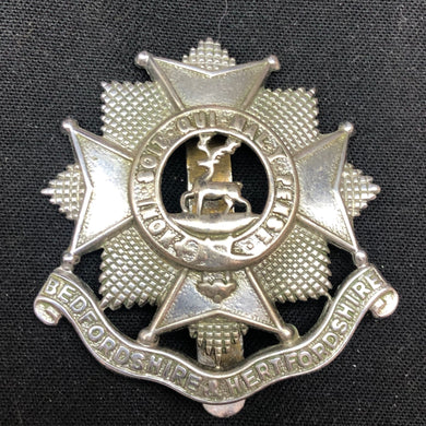 Original WW2 British Army Cap Badge - Bedfordshire and Hertfordshire Regiment - The Militaria Shop