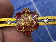 Load image into Gallery viewer, Original The Royal Sussex Regiment Gilt &amp; Jewelled Sweetheart Brooch
