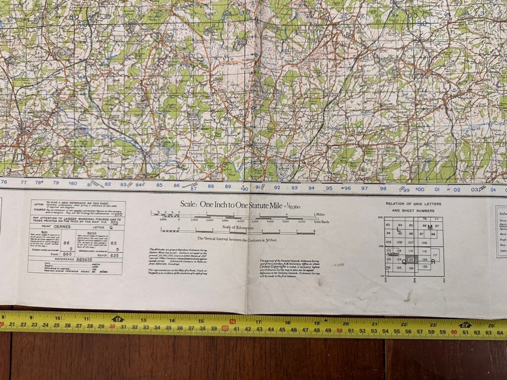 Original WW2 British Army GSGS OS Map England - Tunbridge Wells - The Militaria Shop