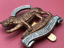 Load image into Gallery viewer, Original WW2 British Army Leicestershire Regiment Cap Badge
