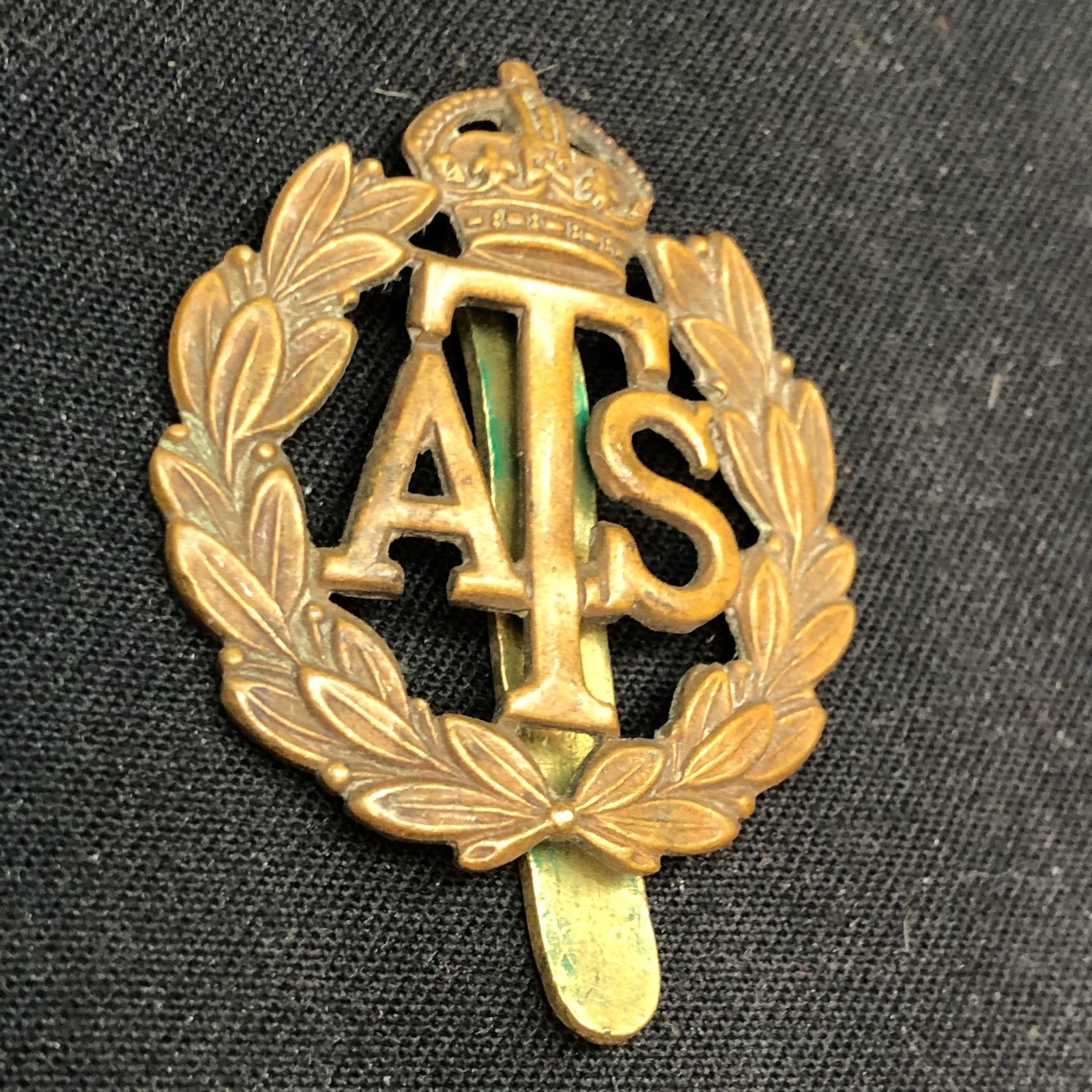 Original WW2 British Army Cap Badge - Auxiliary Territorial Service - The Militaria Shop