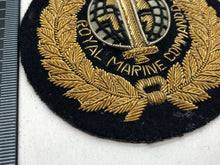 Load image into Gallery viewer, British Army Bullion Embroidered Blazer Badge - Royal Marine Commando
