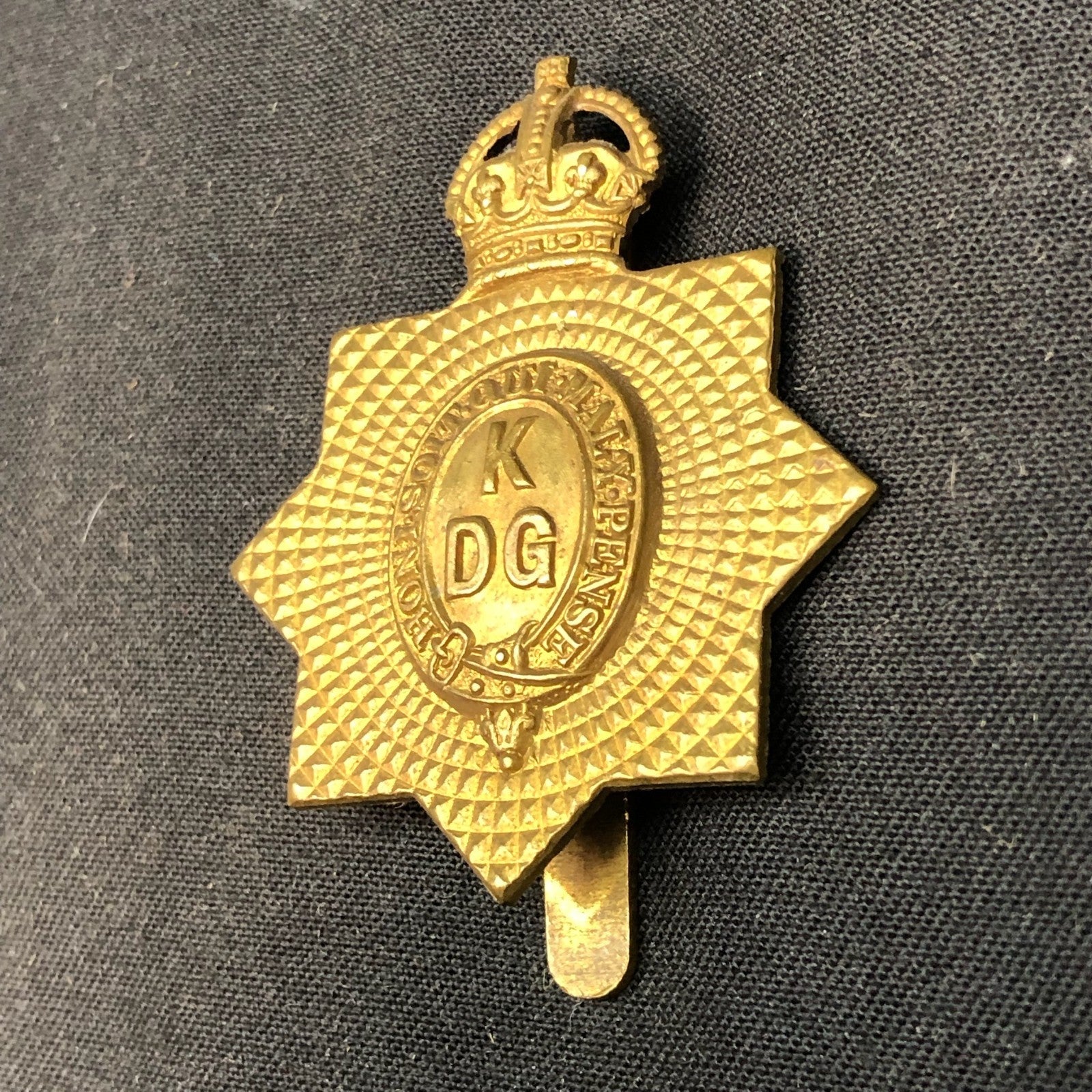 Original WW1 British Army Cap Badge - 1st ( King's ) Dragoon Guards - The Militaria Shop