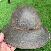 Lade das Bild in den Galerie-Viewer, Original WW2 British Home Front Civillian Zuckerman Helmet &amp; Liner - 1941 Dated
