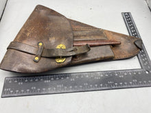 Load image into Gallery viewer, Original WW2 Swedish M40 Husqvarna Lahti Pistol Holster Brown Leather, P08 Luger
