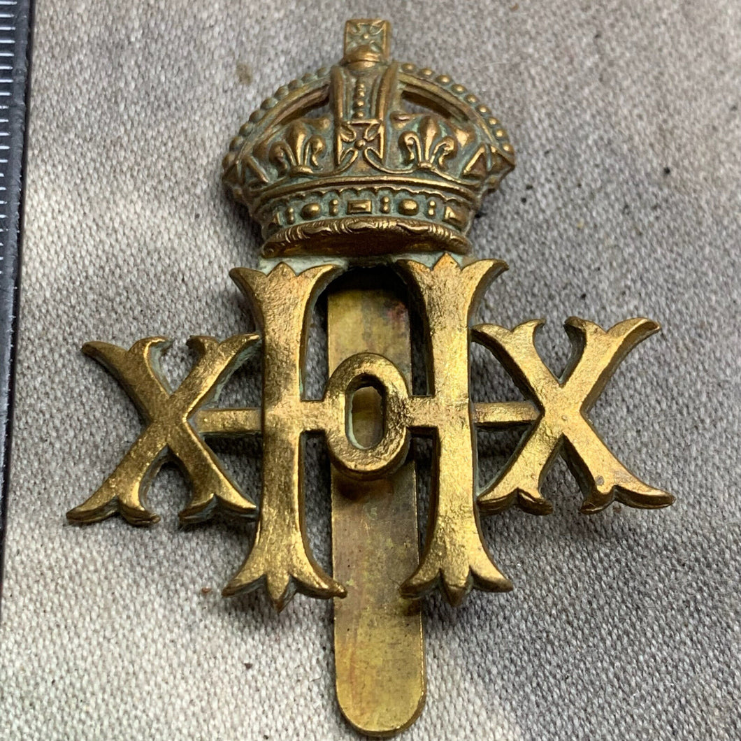 Original WW1 British Army Cap Badge - 20th Hussars