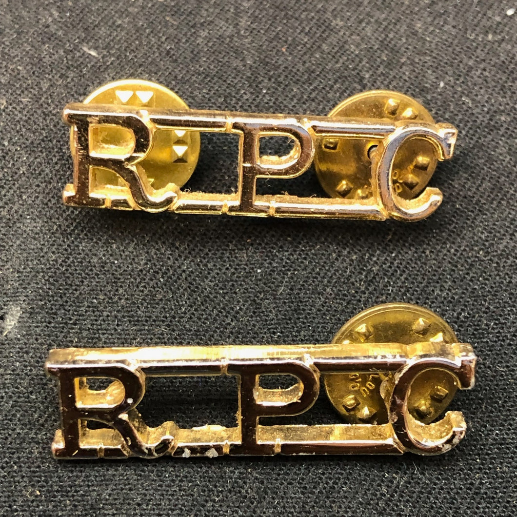 Original British Collar Badge Pair - Royal Pioneer Corps - The Militaria Shop