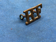 Load image into Gallery viewer, Original WW2 British Army Royal Fusiliers Brass Shoulder Title
