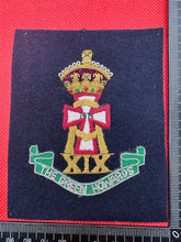 Load image into Gallery viewer, British Army Bullion Embroidered Blazer Badge - The Green Howards - King&#39;s Crown
