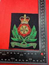 Load image into Gallery viewer, British Army Bullion Embroidered Blazer Badge - Intelligence Corps
