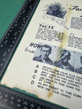 Load image into Gallery viewer, Original WW2 US Army Face Paint Instruction Sheet
