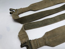 Load image into Gallery viewer, Original WW2 British Army 37 Pattern Canvass L Straps Set
