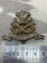 Load image into Gallery viewer, Original WW1 / WW2 British Army North Staffordshire Regiment Cap Badge
