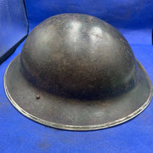 Load image into Gallery viewer, Original British Army WW2 Mk2 Combat Helmet with Div Signs Front &amp; Side
