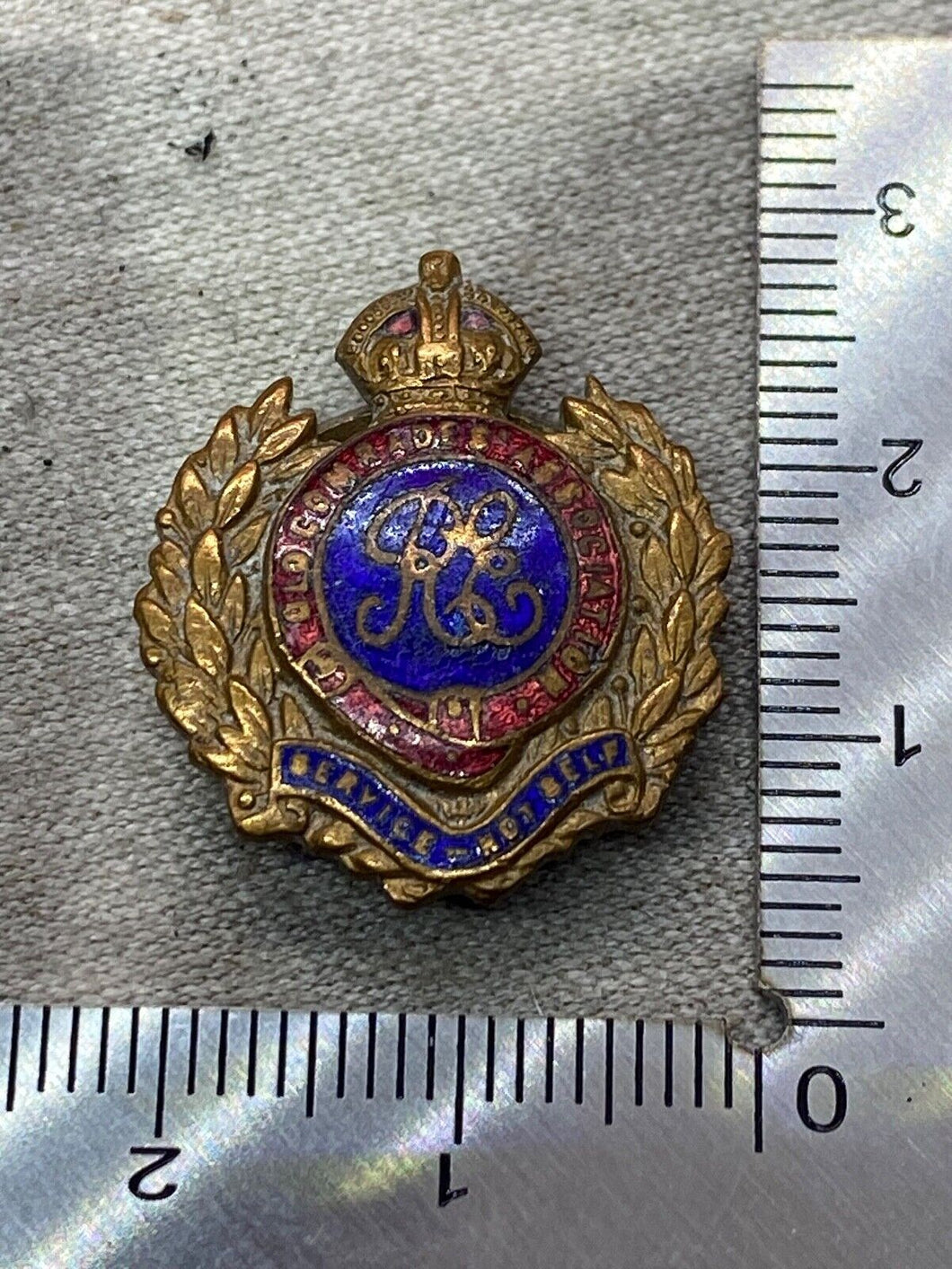 Original British Army - Royal Engineers Enamel Brooch / Lapel Badge