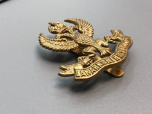 Load image into Gallery viewer, Original British Army WW2 Lanarkshire Regiment Cap Badge
