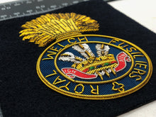 Load image into Gallery viewer, British Army Bullion Embroidered Blazer Badge - Royal Welch Fusiliers
