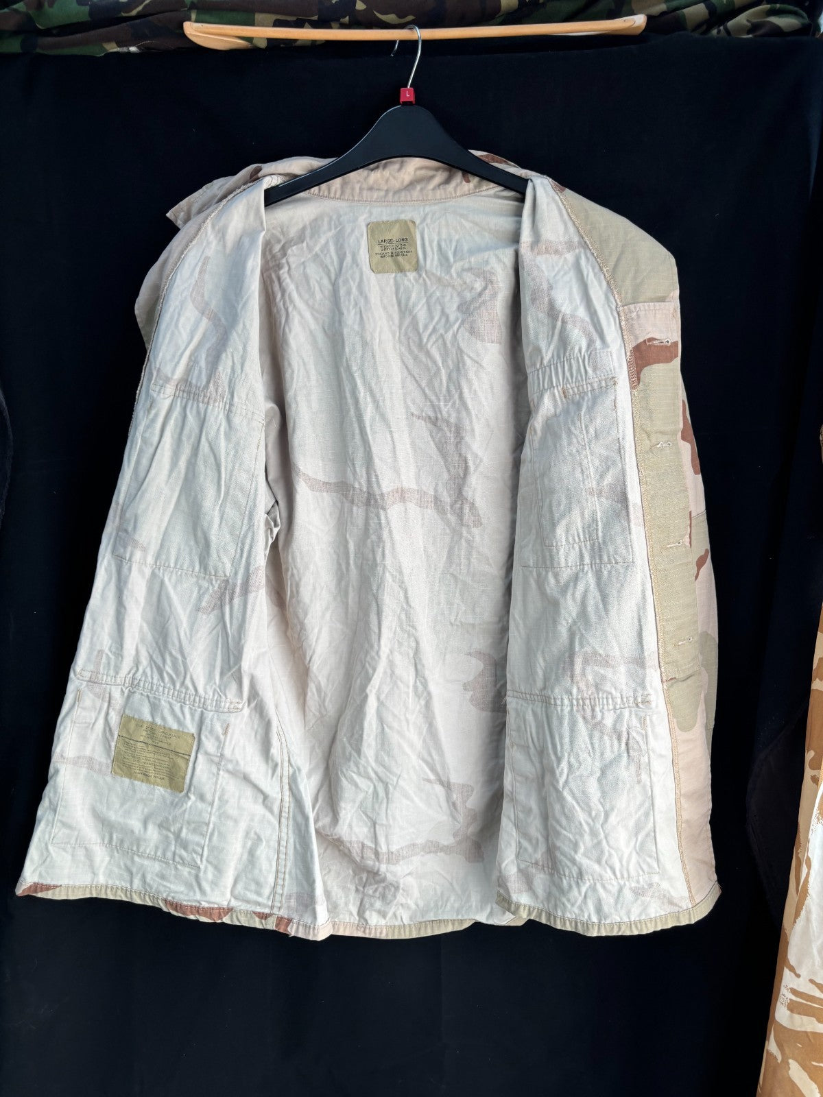 Gulf War US Army DCU Camouflaged Combat Field Coat/Jacket - Large/ Long - The Militaria Shop
