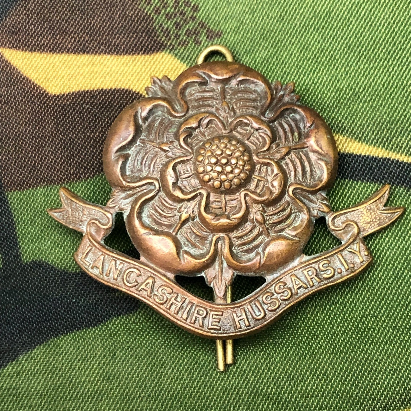 Original WW1 British Cap Badge - Lancashire Hussars - The Militaria Shop