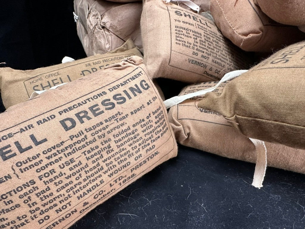 Original WW2 British Army / ARP Shell Dressing - NEW OLD STOCK - The Militaria Shop