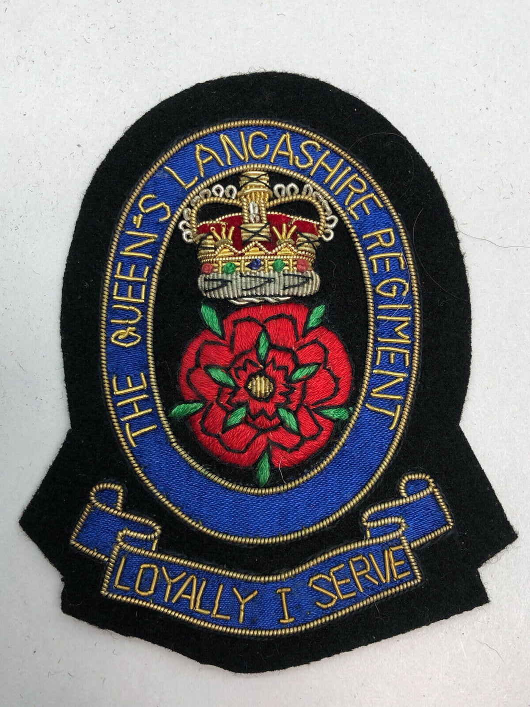 British Army Bullion Embroidered Blazer Badge - The Queen's Lancashire Regiment