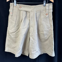 Load image into Gallery viewer, Original WW2 British Army Tropical KD Bush Shorts - 34&quot; Waist - Named
