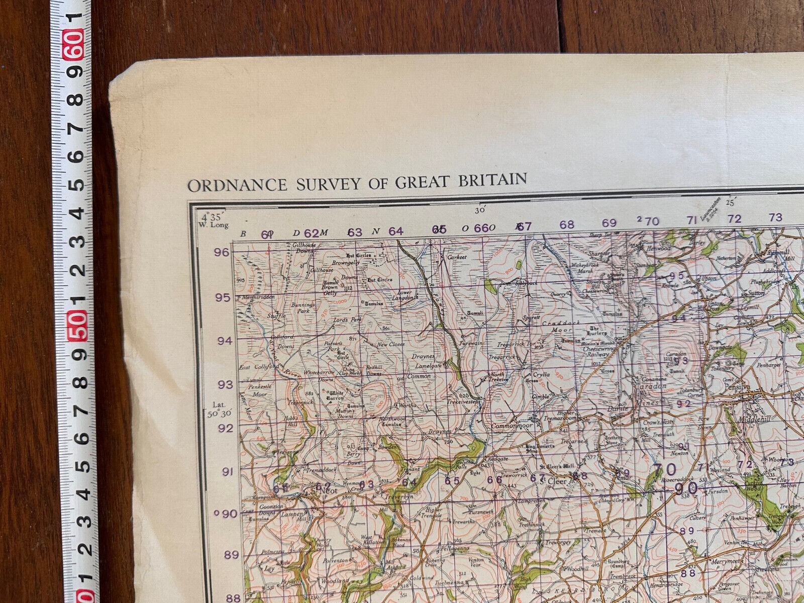 Original WW2 British Army GSGS OS Map England - Plymouth - The Militaria Shop