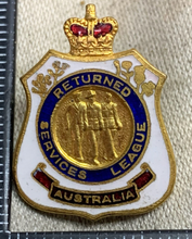 Load image into Gallery viewer, Original Returned Services League Australia Lapel Badge Pin
