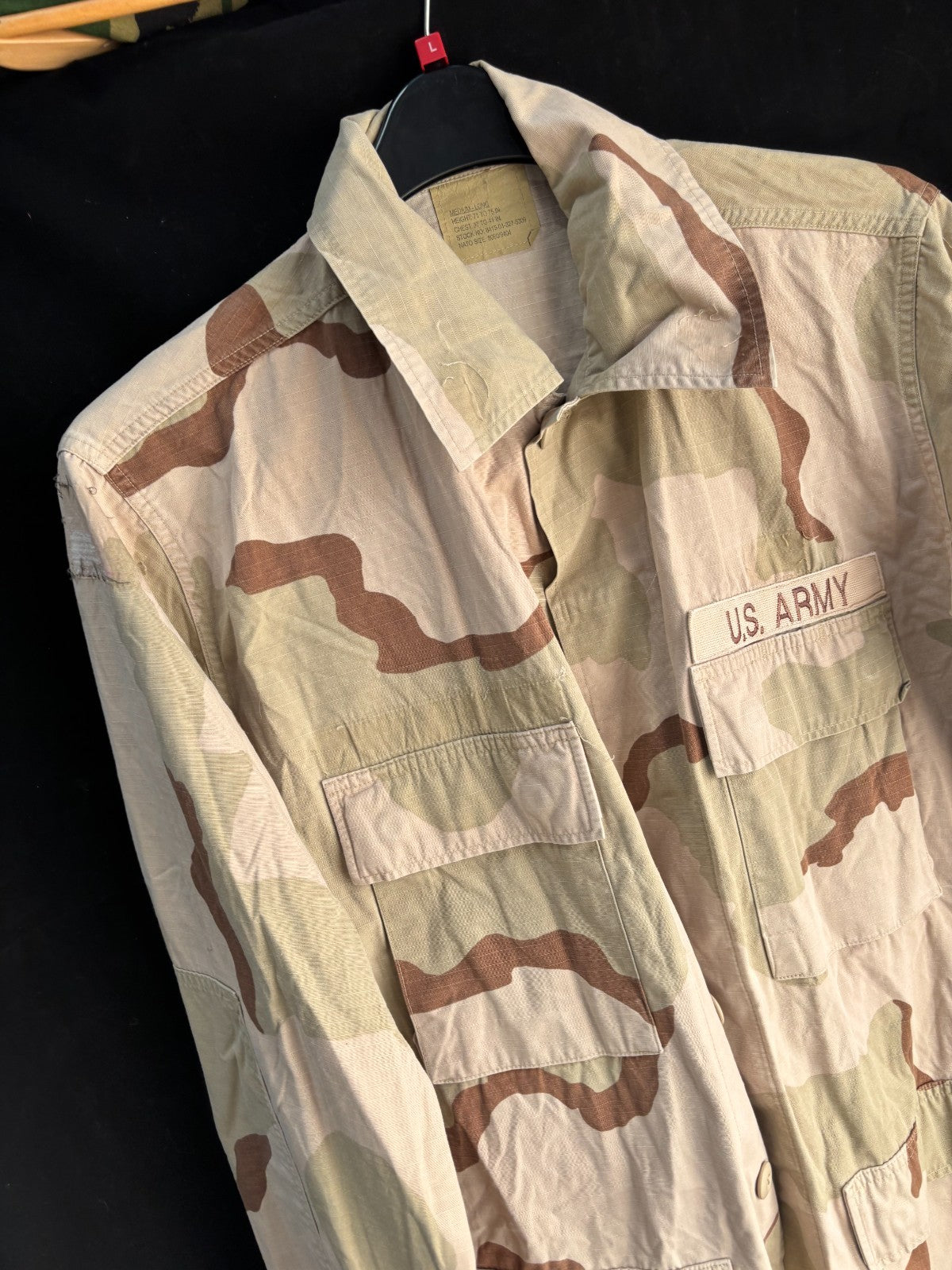 Gulf War US Army DCU Camouflaged Combat Field Coat/Jacket - Medium/ Long - The Militaria Shop