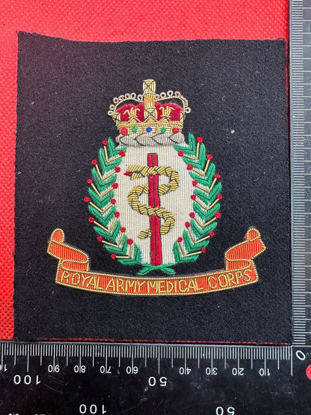 Blazer-Abzeichen mit Bullion-Stickerei der britischen Armee - RAMC Royal Army Medical Corps