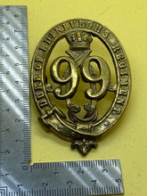 Load image into Gallery viewer, Original British Army - 99th Duke of Edinburghs Regiment of Foot Glengarry Badge
