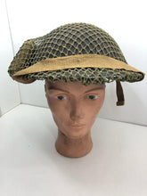 Load image into Gallery viewer, Original WW2 British Army Mk2 Combat Helmet Complete - Camo Net &amp; First Aid Pack
