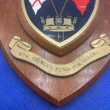 Load image into Gallery viewer, Genuine British Royal Navy Wall Plaque - King George&#39;s Fund for Sailors
