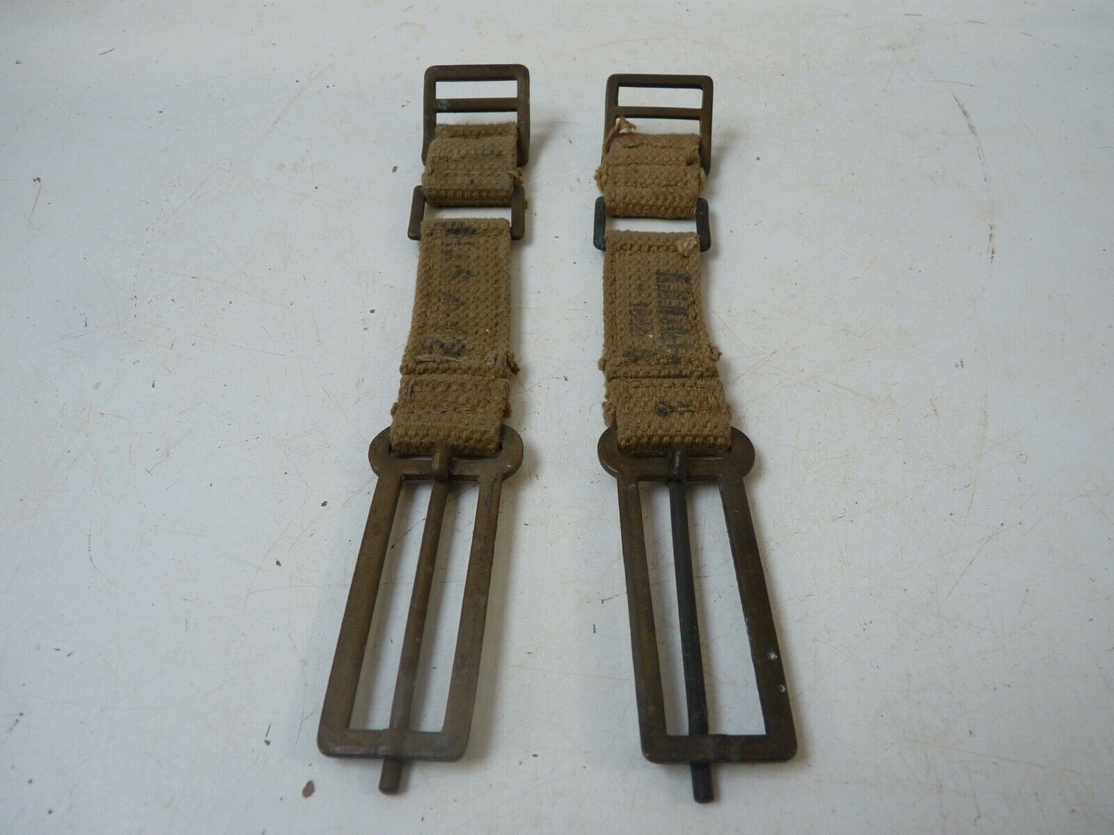 Genuine WW2 British Army 37 Pattern Webbing Brace Adaptors - Your choice of pair - The Militaria Shop