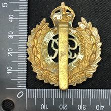 Load image into Gallery viewer, Original WW2 British Army Cap Badge - Royal Engineers - RE - The Militaria Shop
