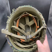 Load image into Gallery viewer, Genuine Dutch Army M53 Euroclone of WW2 US M1 Camouflaged Helmet &amp; Liner Set - The Militaria Shop

