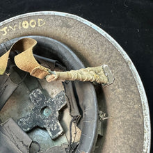 Load image into Gallery viewer, Original WW2 British Home Front CD Warden&#39;s ARP Helmet - With Liner &amp; Chinstrap
