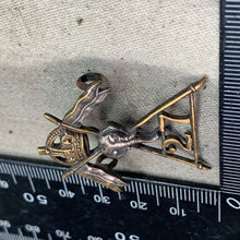 Load image into Gallery viewer, Original WW2 British Army 27th Lancers Cap Badge - King&#39;s Crown
