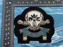 Load image into Gallery viewer, British Army Bullion Embroidered Blazer Badge - Death or Glory 17th/21st Lancers
